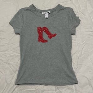 Red Boots Baby Tee